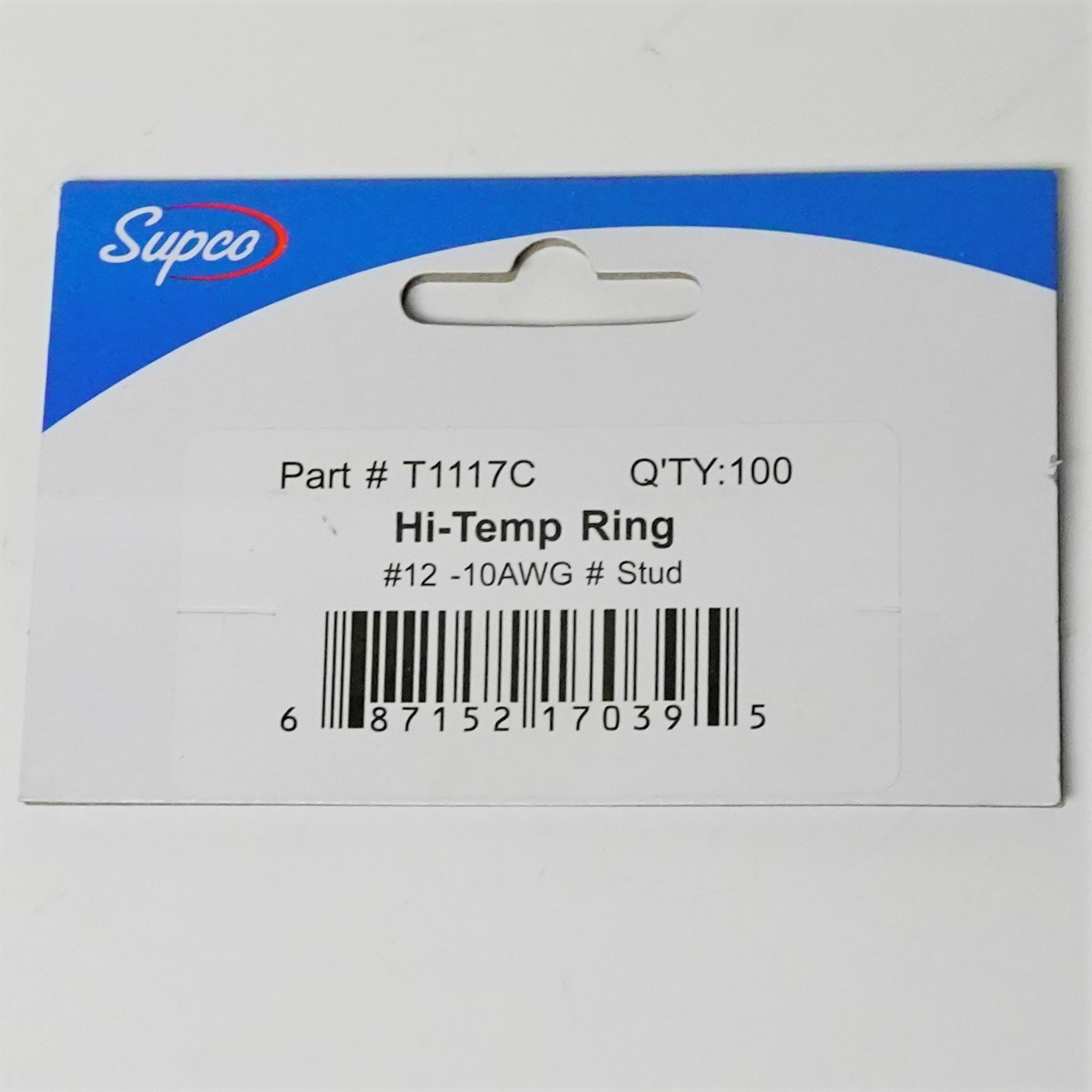 Supco T1117C High Temperature Rings Pack of 100 for 12-10 Wire #10 Stud