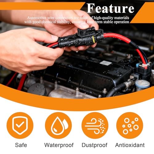 20 Pack 2 Pin Connector Automotive Electrical Automotive 2Pin-400pcs