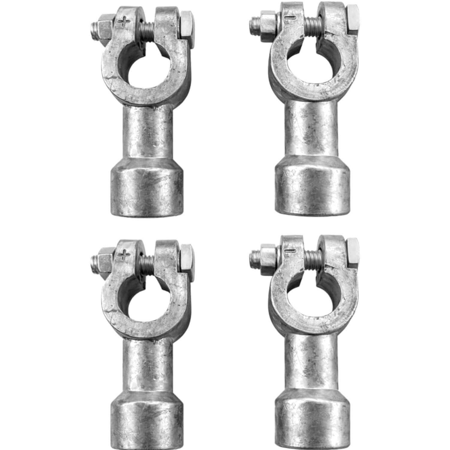 4PCS Car Battery Connectors Positive and Negative Lead Top Post to Side Terminal