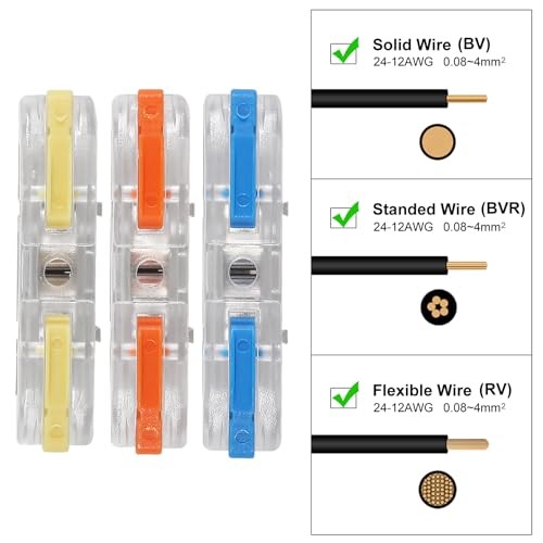 34pcs Quick Connect Electrical Splicing 34pcs transparent three color box SPL-1