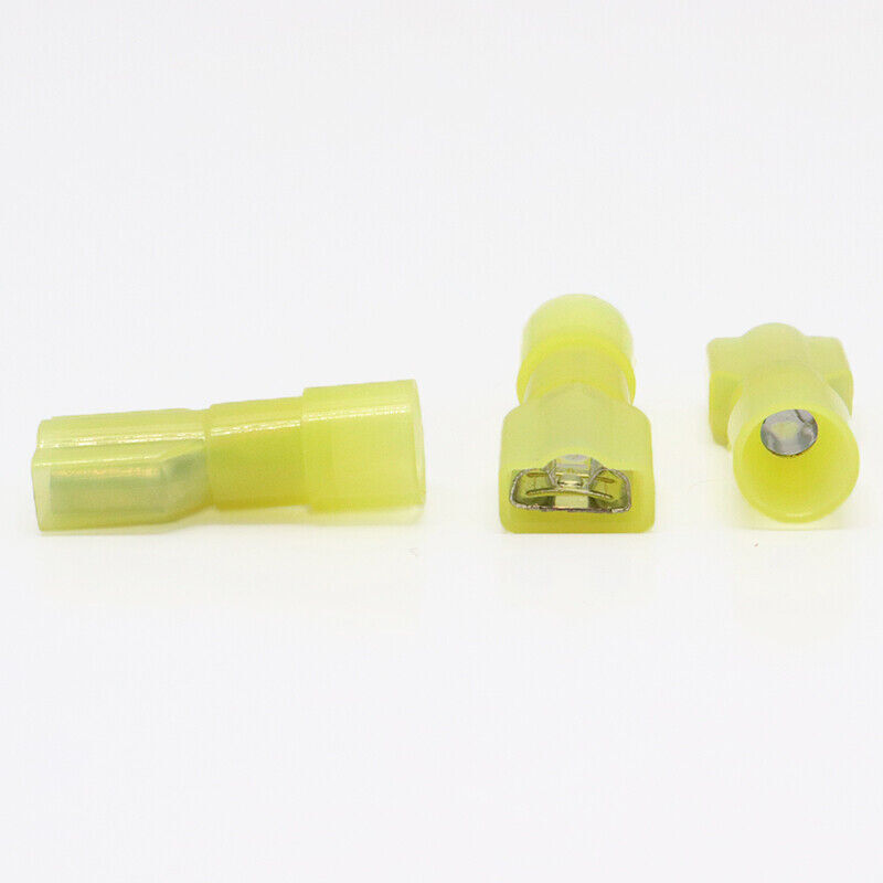 50Pcs 12-10 Gauge Nylon Female Crimp Wire Connectors Insulated Spade Terminal