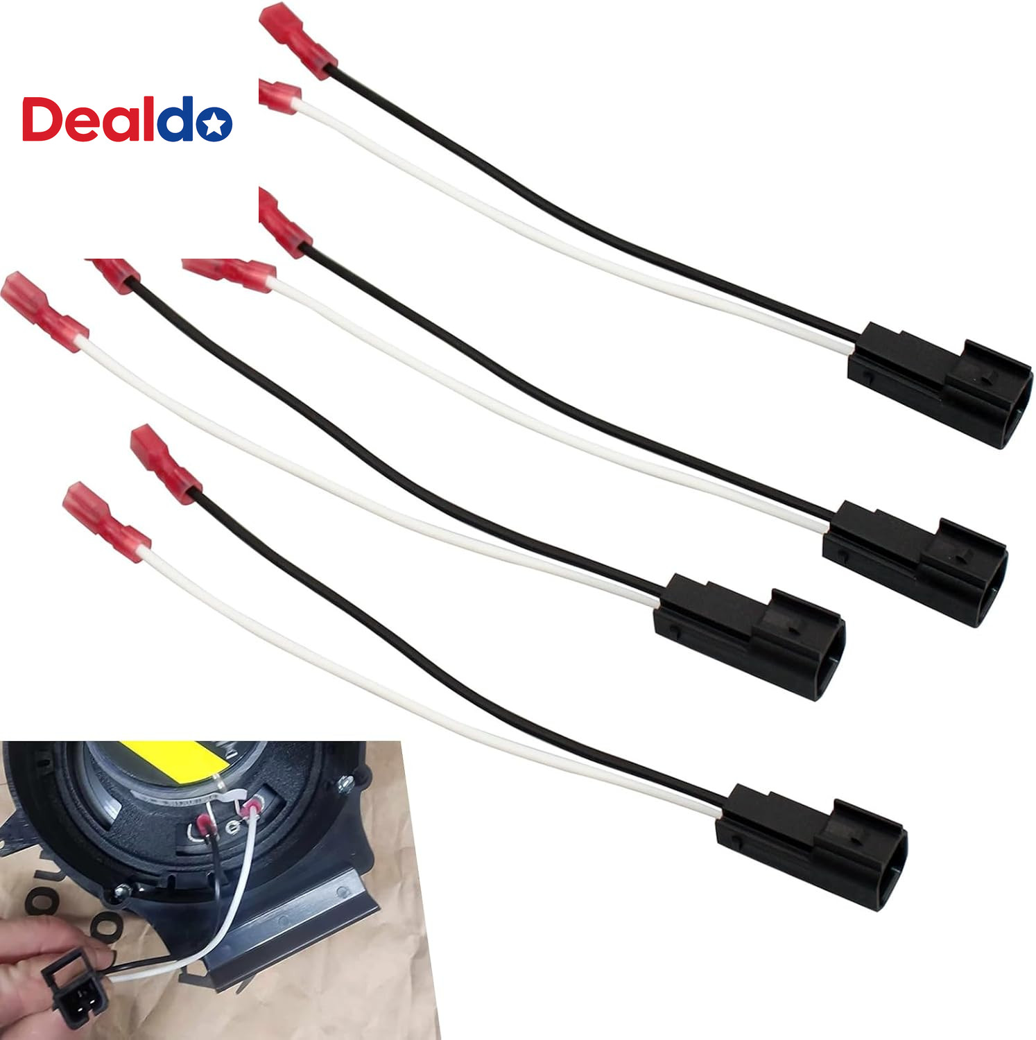 4 PCS Car Speaker Wiring Harness Plug Connector, 72-5600 Waterproof Shell Heat-R