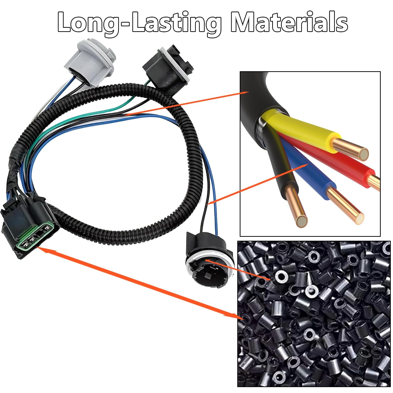 Rear Right Tail Light Wiring Harness Compatible with GMC Sierra 1500 2500 350…