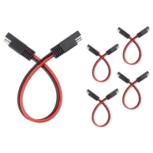 5PCS SAE Connectors Quick Disconnect Wire Harness,2 Pin SAE Plug with 12 Gauge W