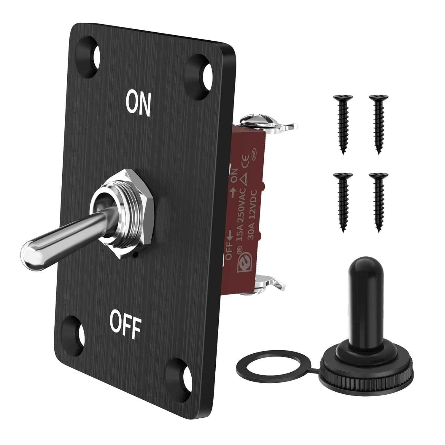 2x Heavy Duty Toggle Switch SPST 2Pin On-Off Amp 30A 12VDC/15A 250VAC/20A 125VAC
