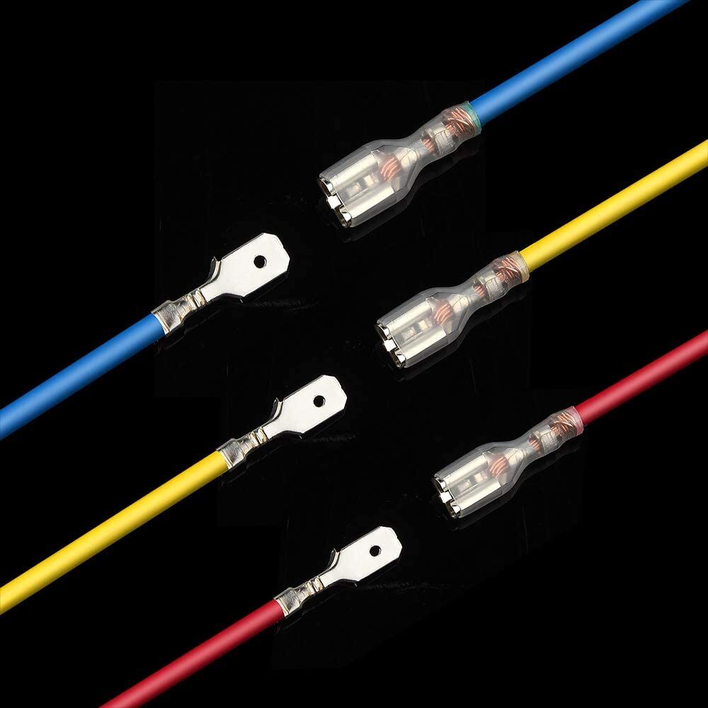 360PCS 2.8/4.8/6.3mm Spade Electrical Wire Connectors Ma/Fe Crimp Terminal/Plier