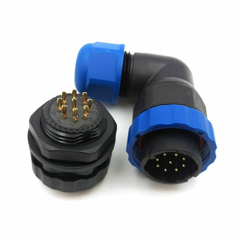 SD20 9 Pin Circular Cable Connector Plug Socket Panel Mount Waterproof Connector