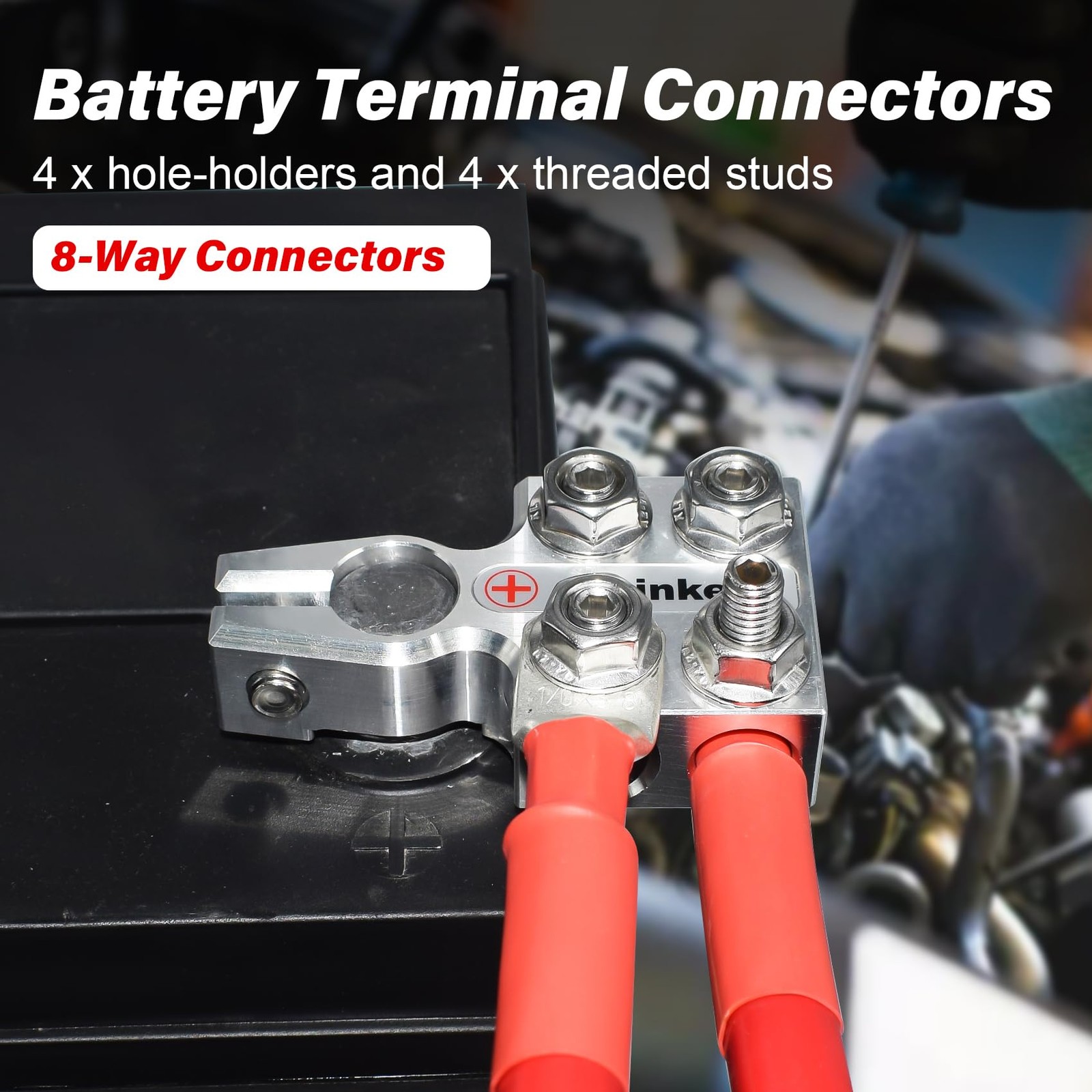 8Way Lead Acid Battery Terminal Connectors AGM Post Ends 8AWG To 4/0 AWG