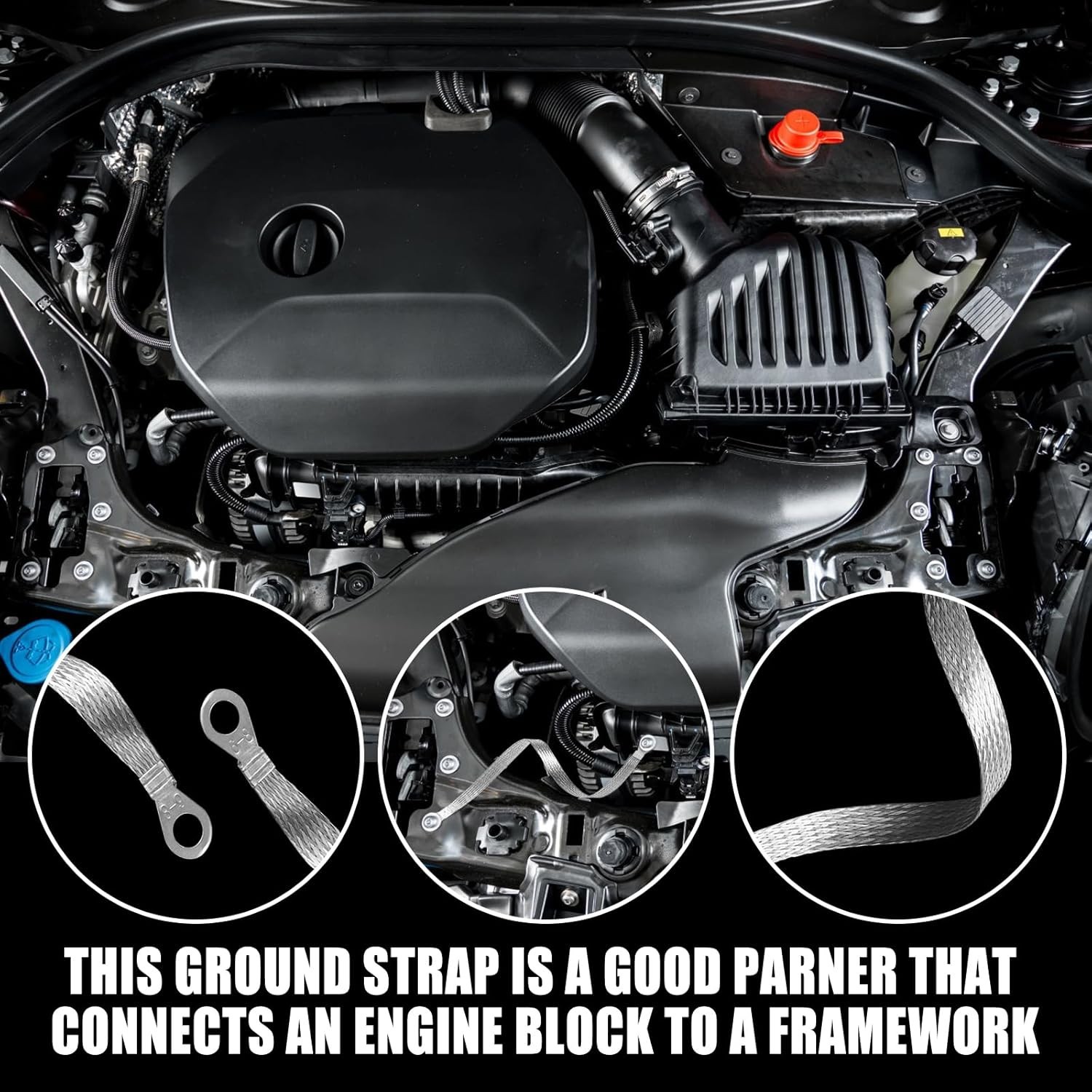 14pcs Ground Straps, 10/12 inch Engine Universal Automotive Ground Strap Kit …