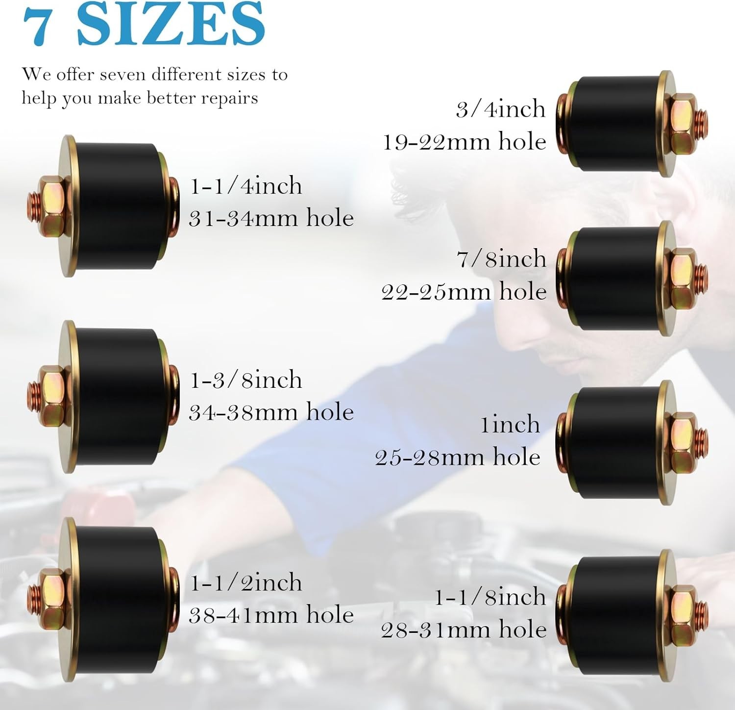 Rust-Resistant 7PCS Rubber Expansion Freeze Plugs – Engine Efficiency Guaranteed
