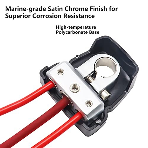PBT-D04 2 Pack Premium Solid Brass 1X0/4AWG Output and 2X4/8AWG Outputs