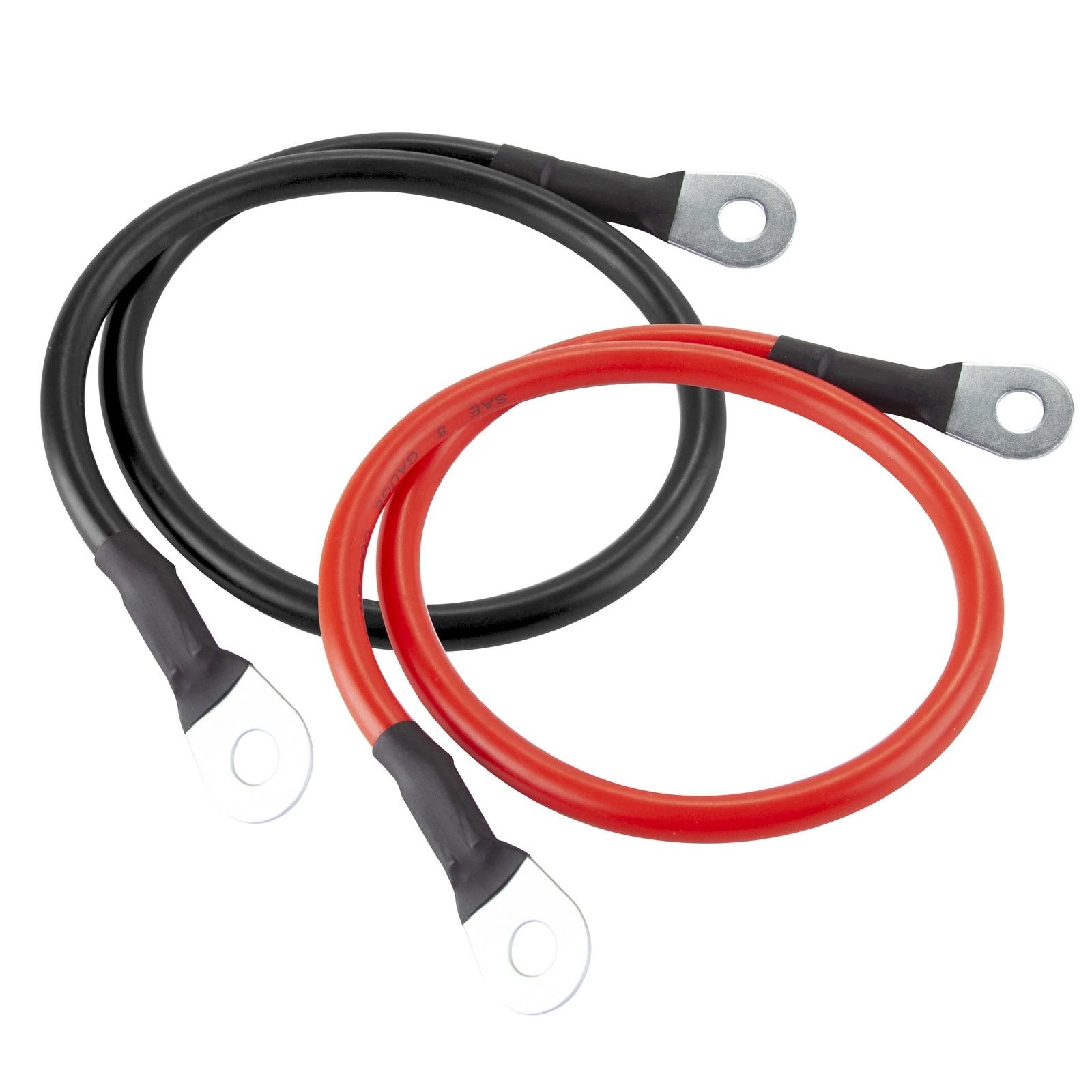 2 AWG 12 Inches Battery Iverter Cables Set with Terminals, 3/8-Inch Lugs (Pos…
