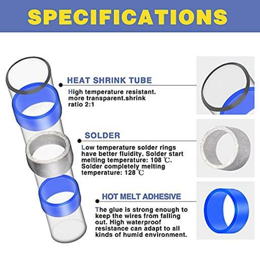 haisstronica 180PCS Solder Seal Wire Connectors-Waterproof Assorted Sizes