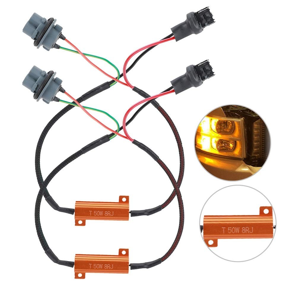 Car Resistor Wiring Harness Part, 7440 T20 50W8RJ Hyper Flash Fix Error Wirin…