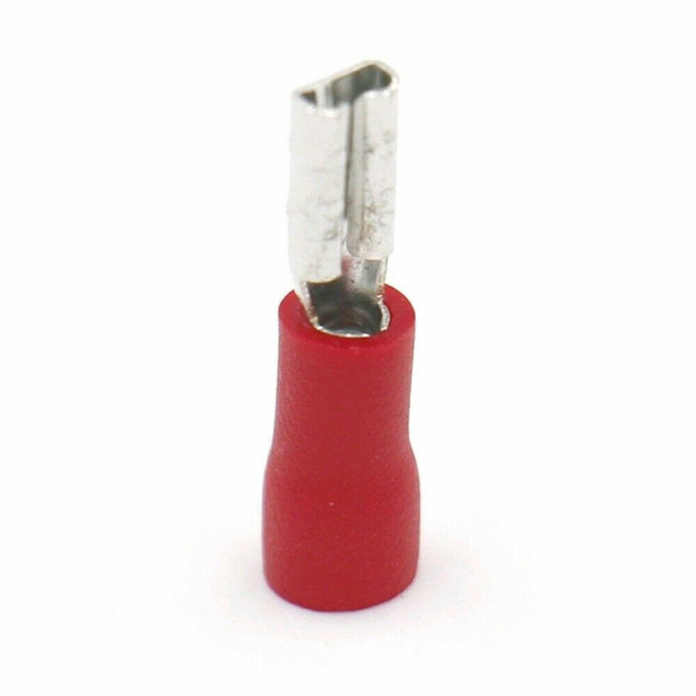 (1000) Red Insulated Female Spade Wire CrimpTerminal FDD1.25-110 2.8mm 16-22AWG