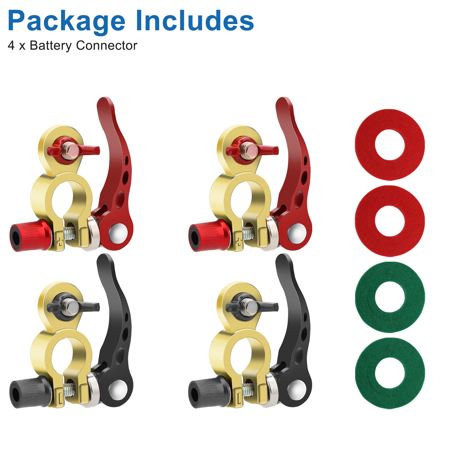 Universal Car Battery Terminal Connector Quick Release Disconnect Clamp 12V 24V