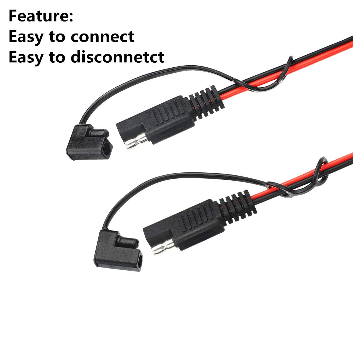 Whrsinlor 25 Foot SAE 2 Pin Quick Disconnect Harness, DC 12V Power Connector …