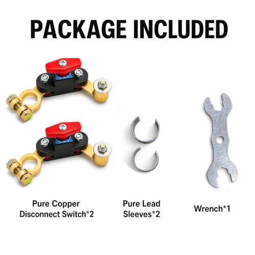 2 Post Battery Disconnect Kill Switch for RV Pickup Boat Car ATV 1V4V