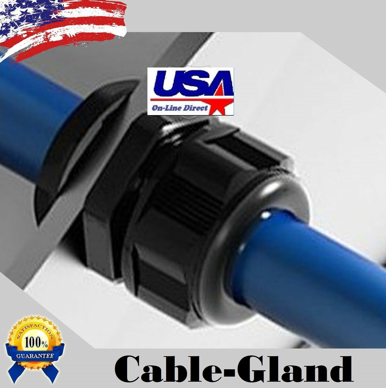 1/0 AWG 3/4″ Waterproof Firewall Sheetmetal Grommet Power Wire Cable GA Marine