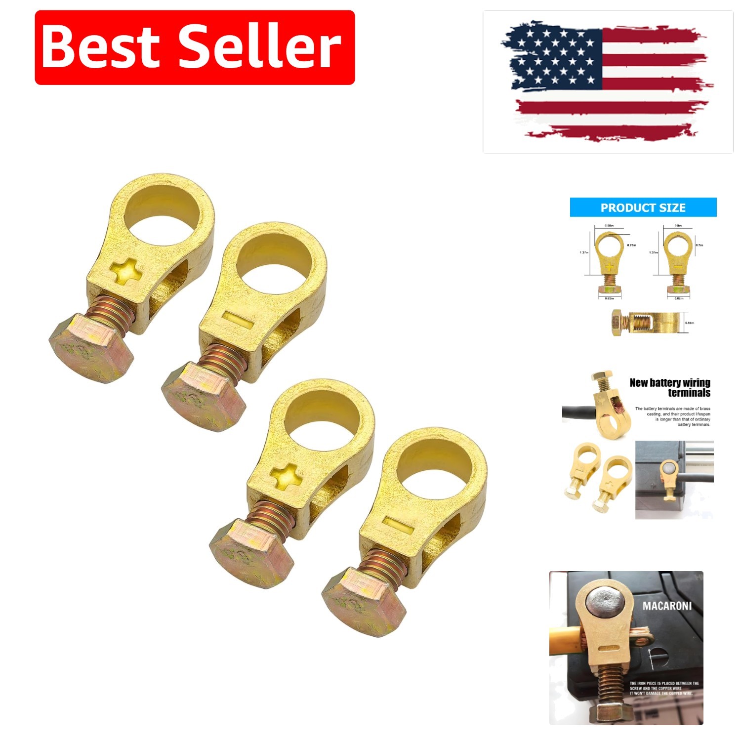 Car , Pure Copper Battery Connection Clip, Positive and Negative Cable End Cl…