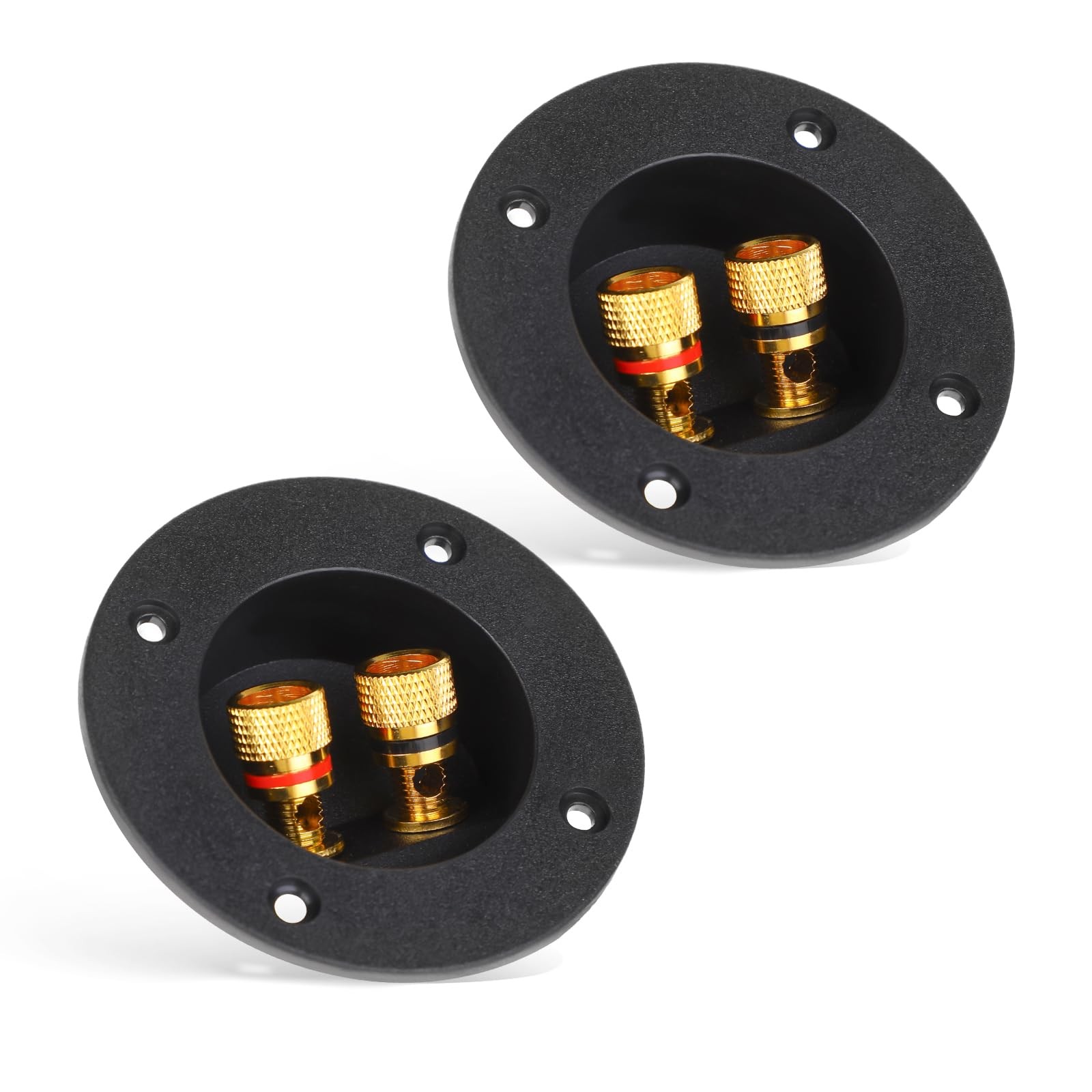 2 Pcs Speaker Sub Box Terminals Cup for Subwoofer Black 3 Inch