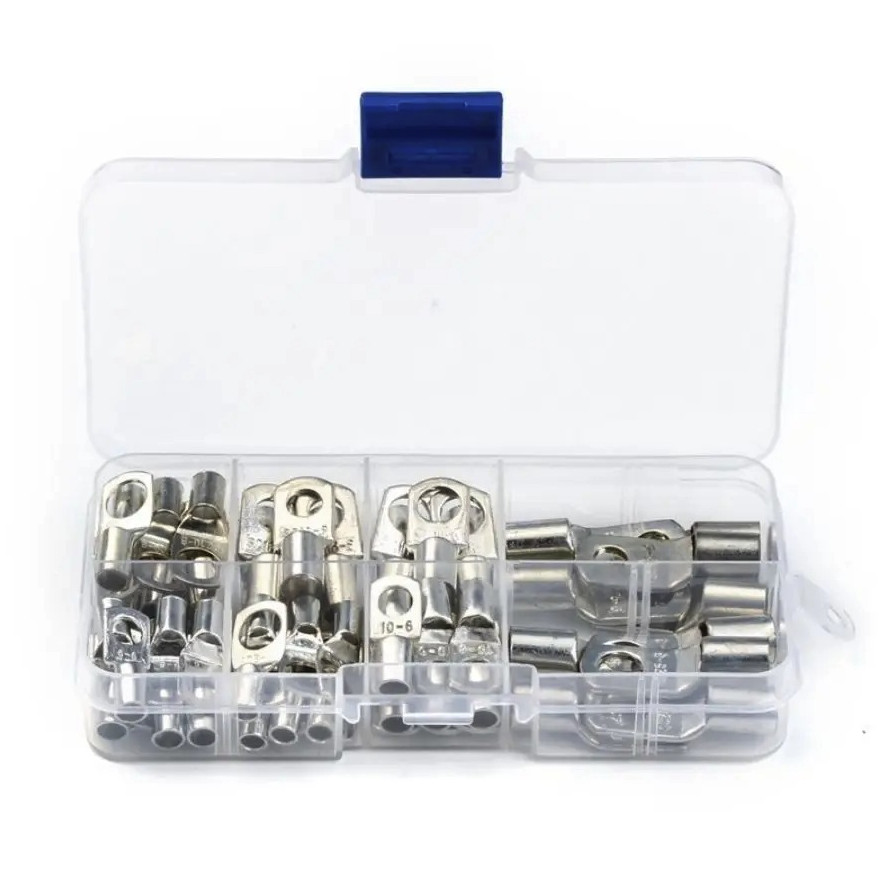 60pcs SC Tinned Copper Ring Lug Wire Connectors Bare Cable Terminals – NEW