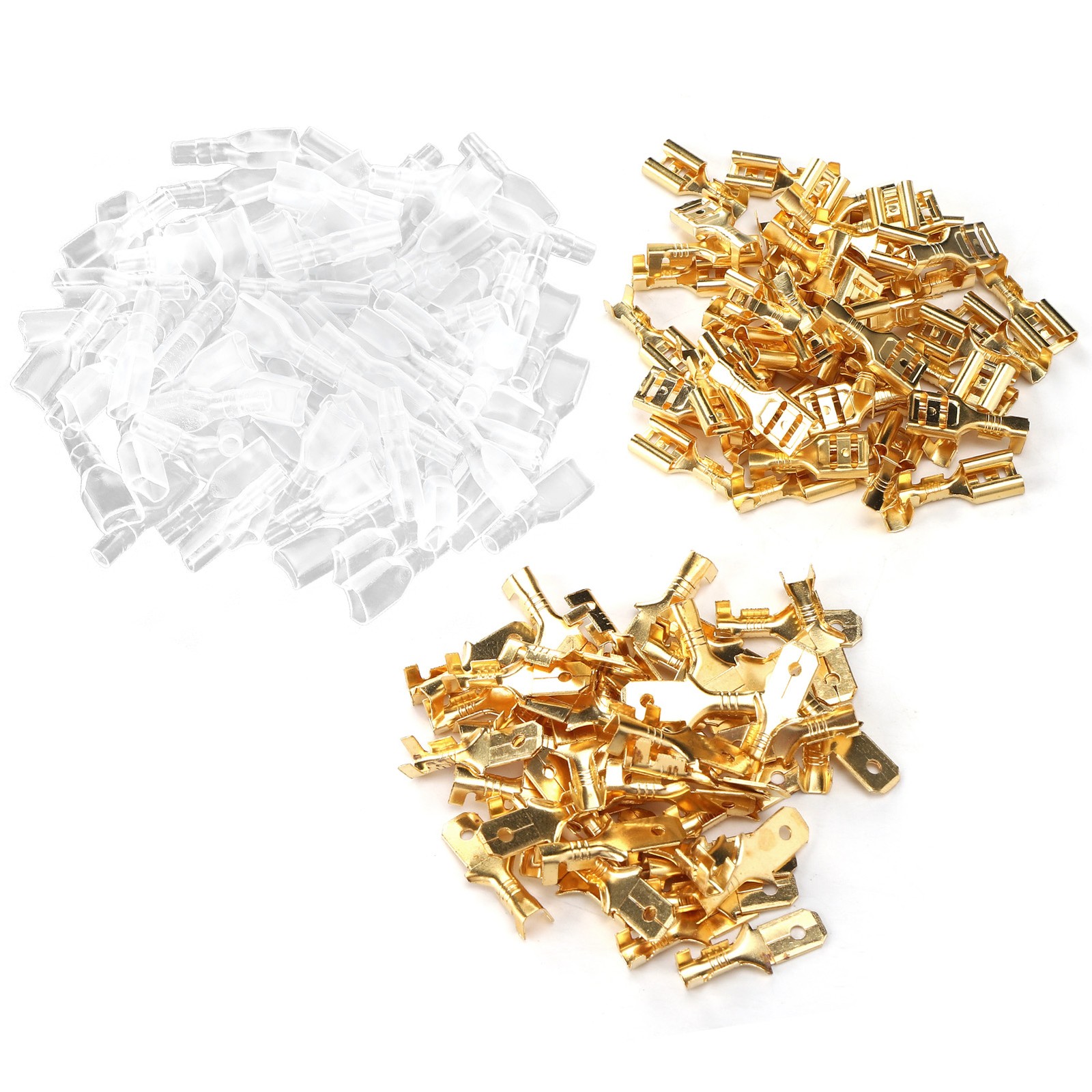 50 Pairs Crimp Terminal Electric Brass Insulating Wire Cable Connector New