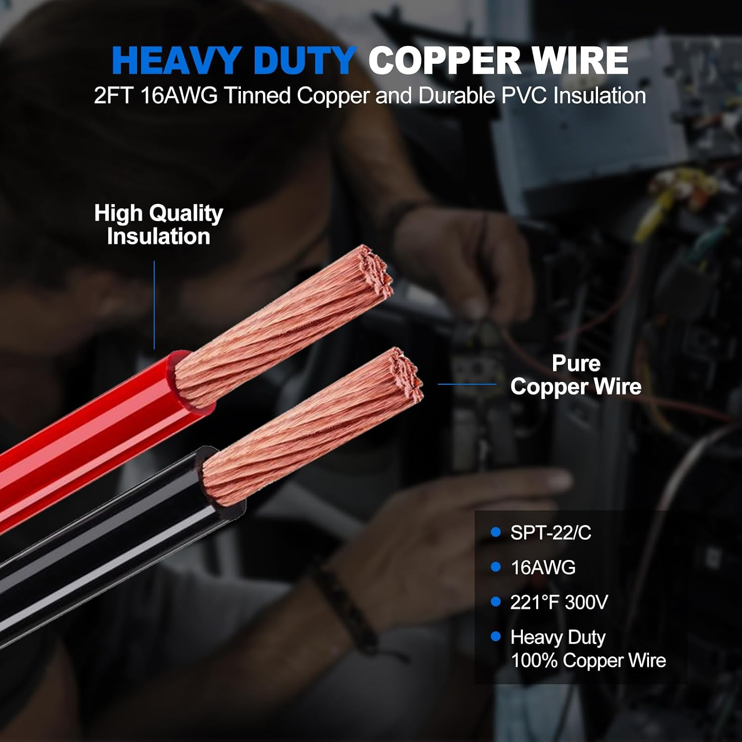 2 Pack SAE to O Ring Terminal Harness 2FT 16AWG, Quick Disconnect | SAE Battery