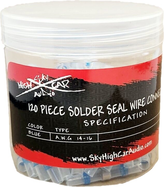 SHCA Solder Seal Wire Connectors Blue 14-16 AWG 120 pieces