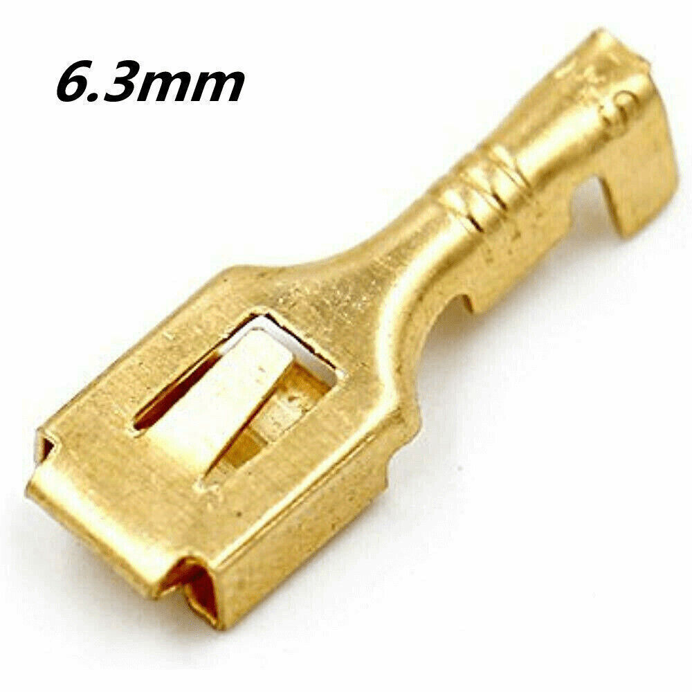 2.8mm 6.3mm Copper Female Non-Insulated Connector Quick Splice Spade Terminals