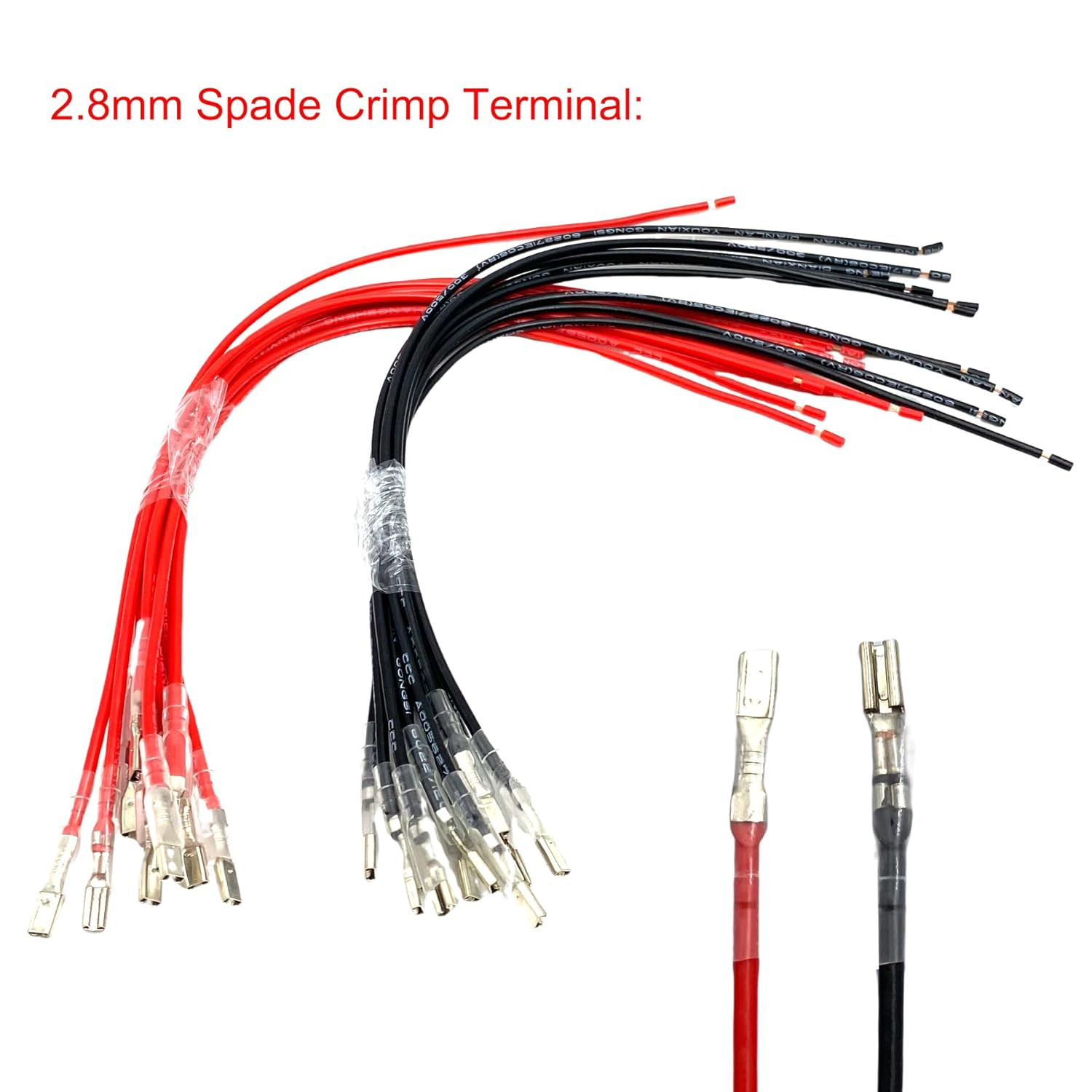 60 Pcs Speaker Wire Connectors, 2.8mm 4.8mm 6.3mm Quick Splice Female Spade Conn
