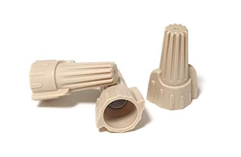Happy Emily 500pcs, Tan Winged Wire Connectors, Twist-On Easy Screw On Type