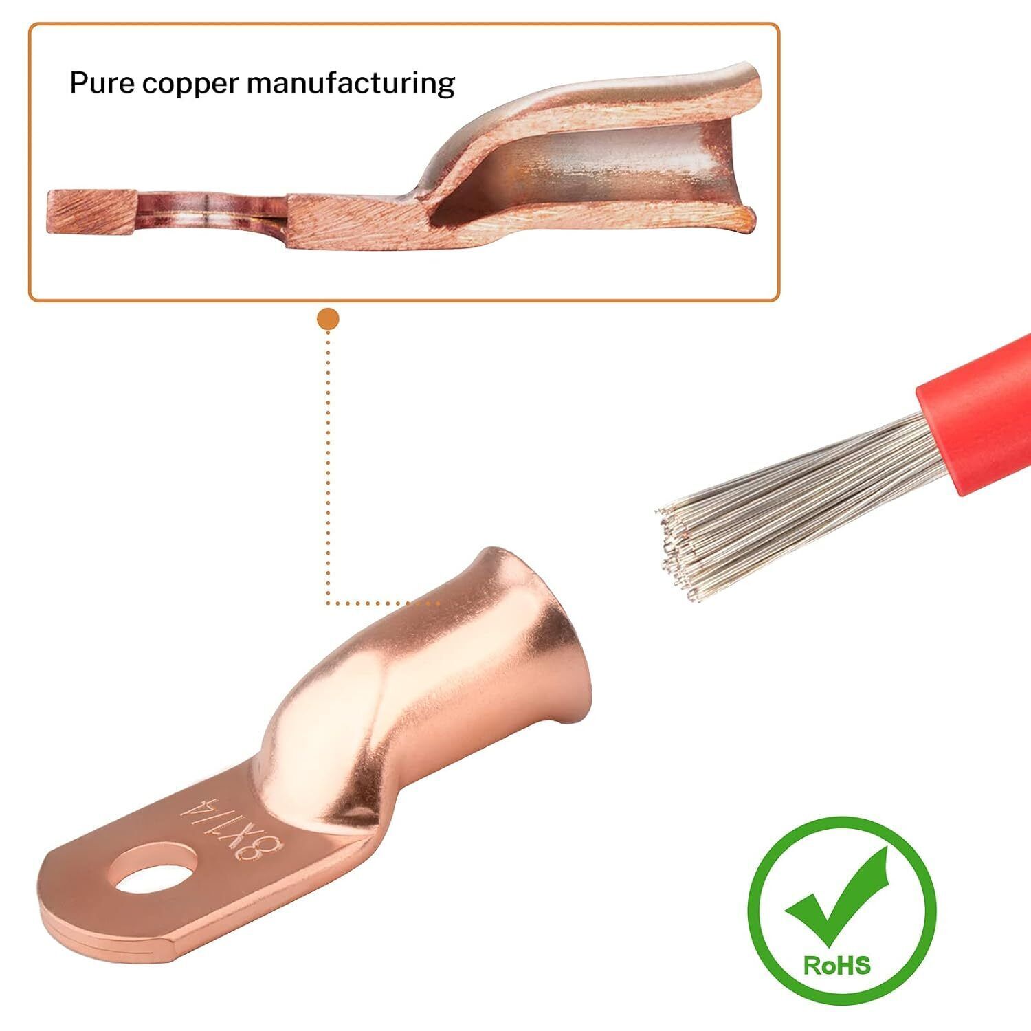 140/280PCS Cable Crimping Tool Car Copper Ring Lugs Kit Terminals Crimper Plier