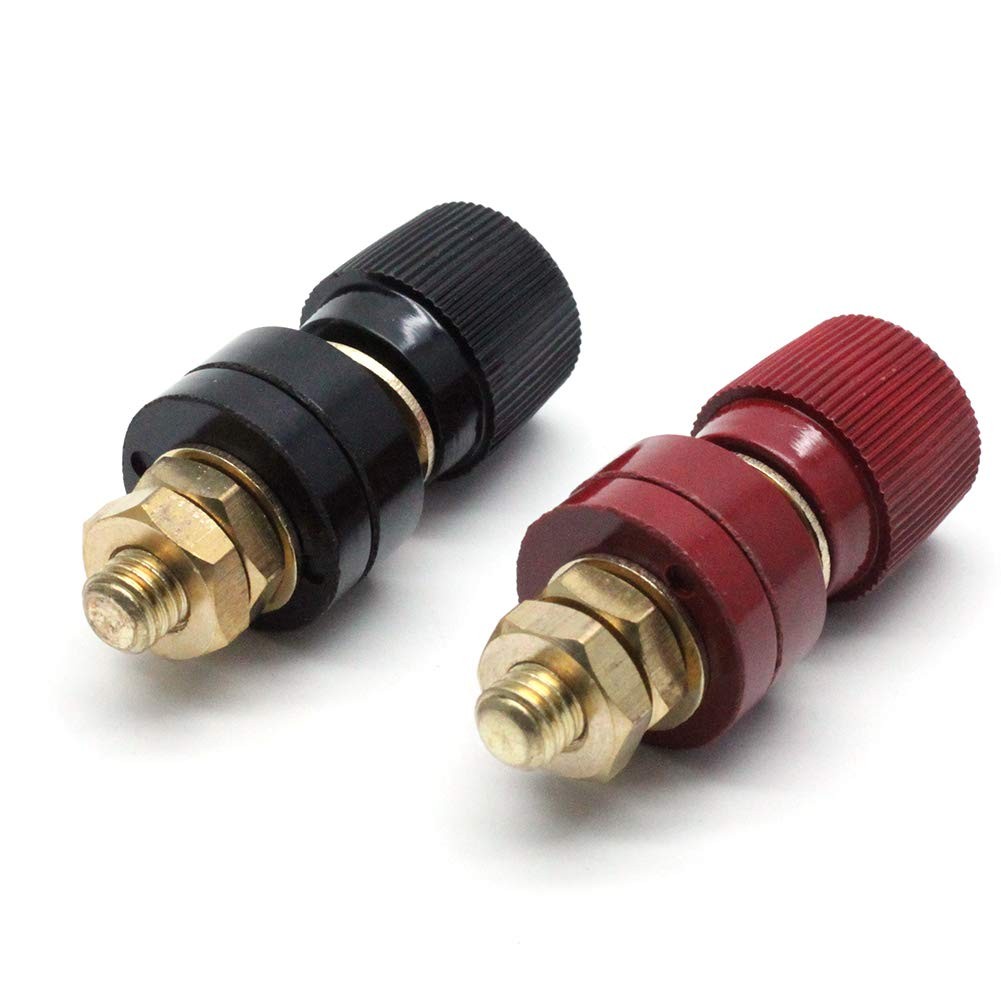 Battery Terminal Post 5/16 Inch Stud Red Black 2Pcs