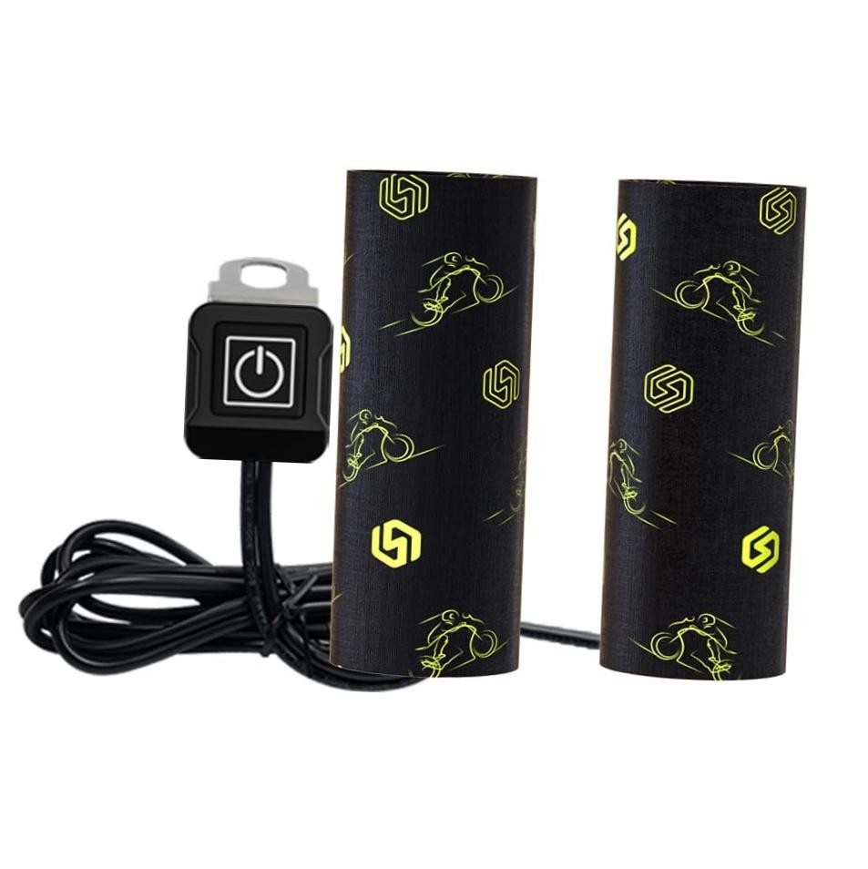 12V Heated Grip Wraps for Motorcycle/ATV/Snowmobile, Direct Battery or Acc