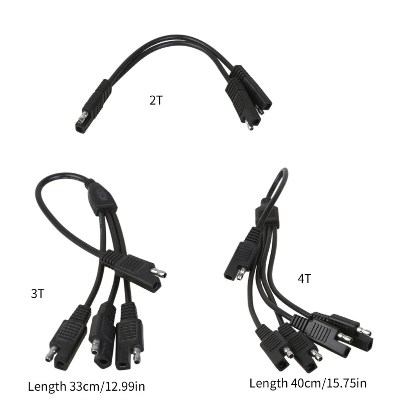 SAE Power Automotive Connectors Cable 1 to 2/3/4 SAE Y Splitters Extension Cable