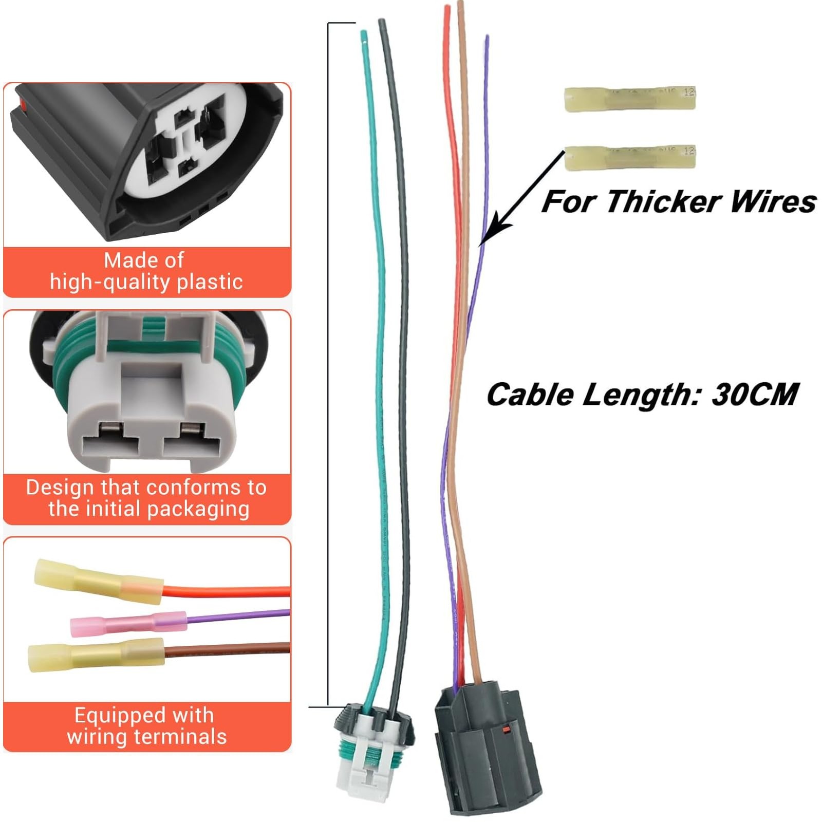 Cooling Fan Control Relay Module Connector Plug Wire Harness for Ford Crown V…
