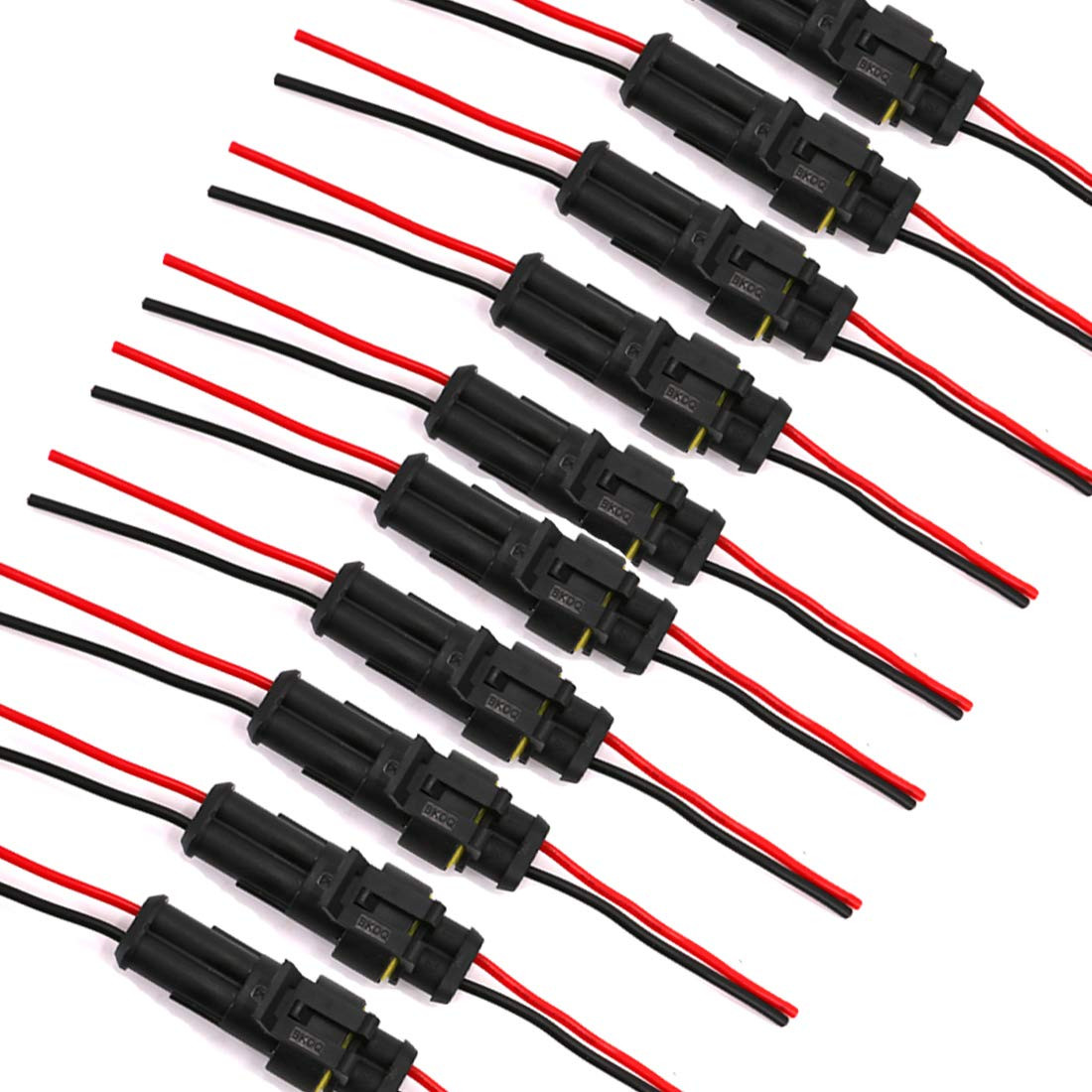 2 Pin Way Waterproof Electrical Connector Wire Harness 16 AWG Marine for Car, Tr