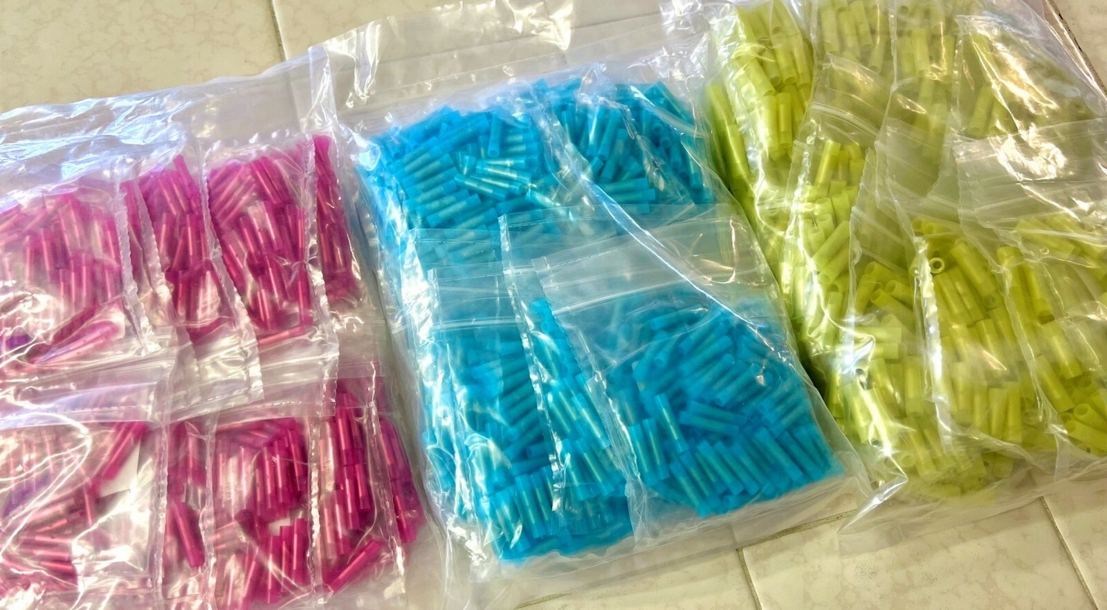 COMBO Pack 3000pcs Red/Blue/Yellow Nylon Butt Splice Assortment, Crimp Terminals