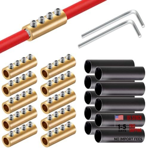 6 8 10 AWG Gauge Wire Connector Nut Kit, 80A Splicing Quick Wiring 10 sets