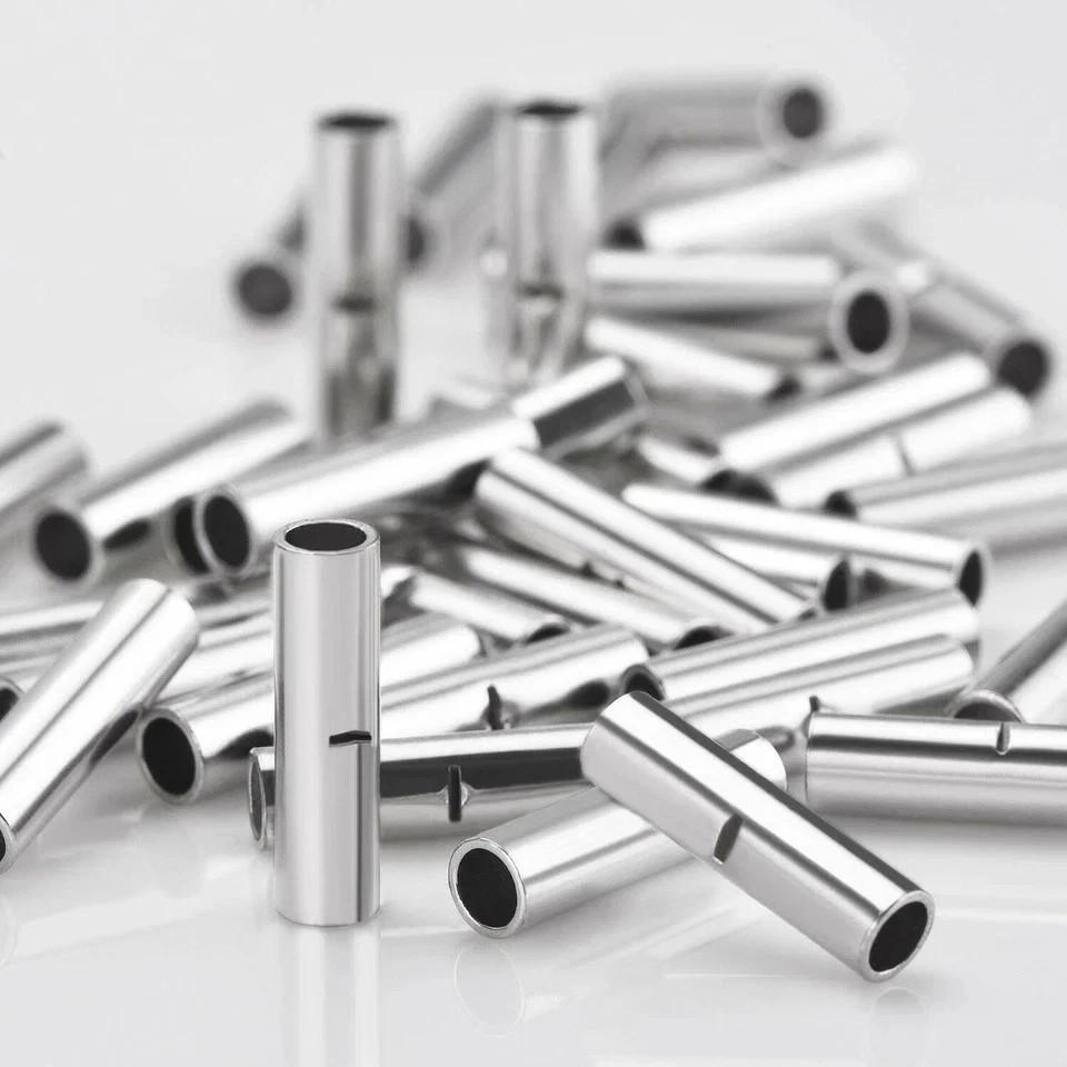 200pcs Non-Insulated Crimp Butt Connectors Wire Terminals 10-22AWG Terminal Kit