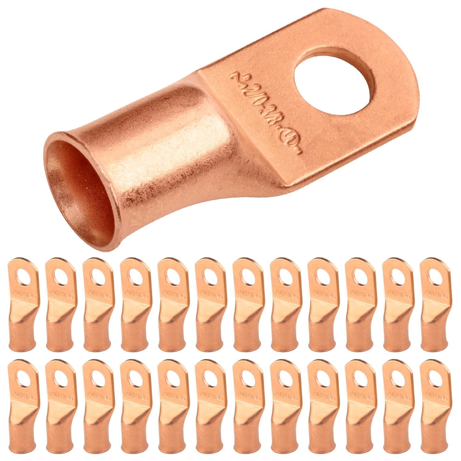 Heavy Duty Copper Wire Lugs, 00 Gaug Ring Terminals