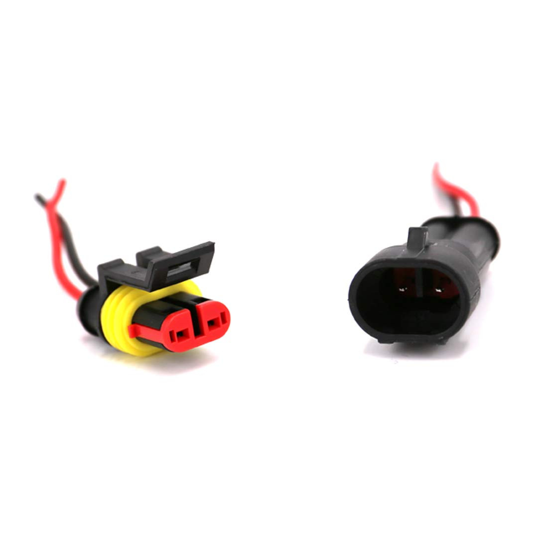2 Pin Way Waterproof Electrical Connector Wire Harness 16 AWG Marine for Car