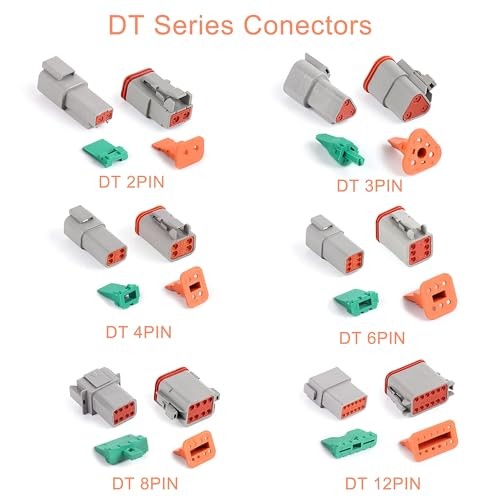 188PCS Deutsch Connector Kit,8 Sets 2/3/4/6/8/12 Pin Automotive 188pcs