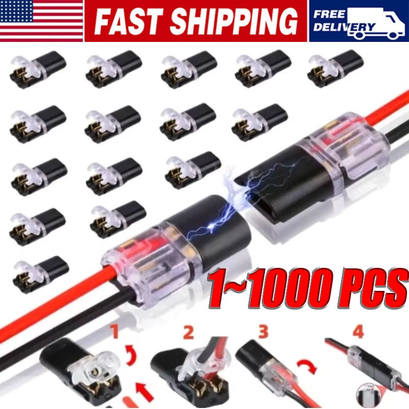 2 Pin Waterproof Electrical Connector Car Automotive Wire Plug Terminal LOT