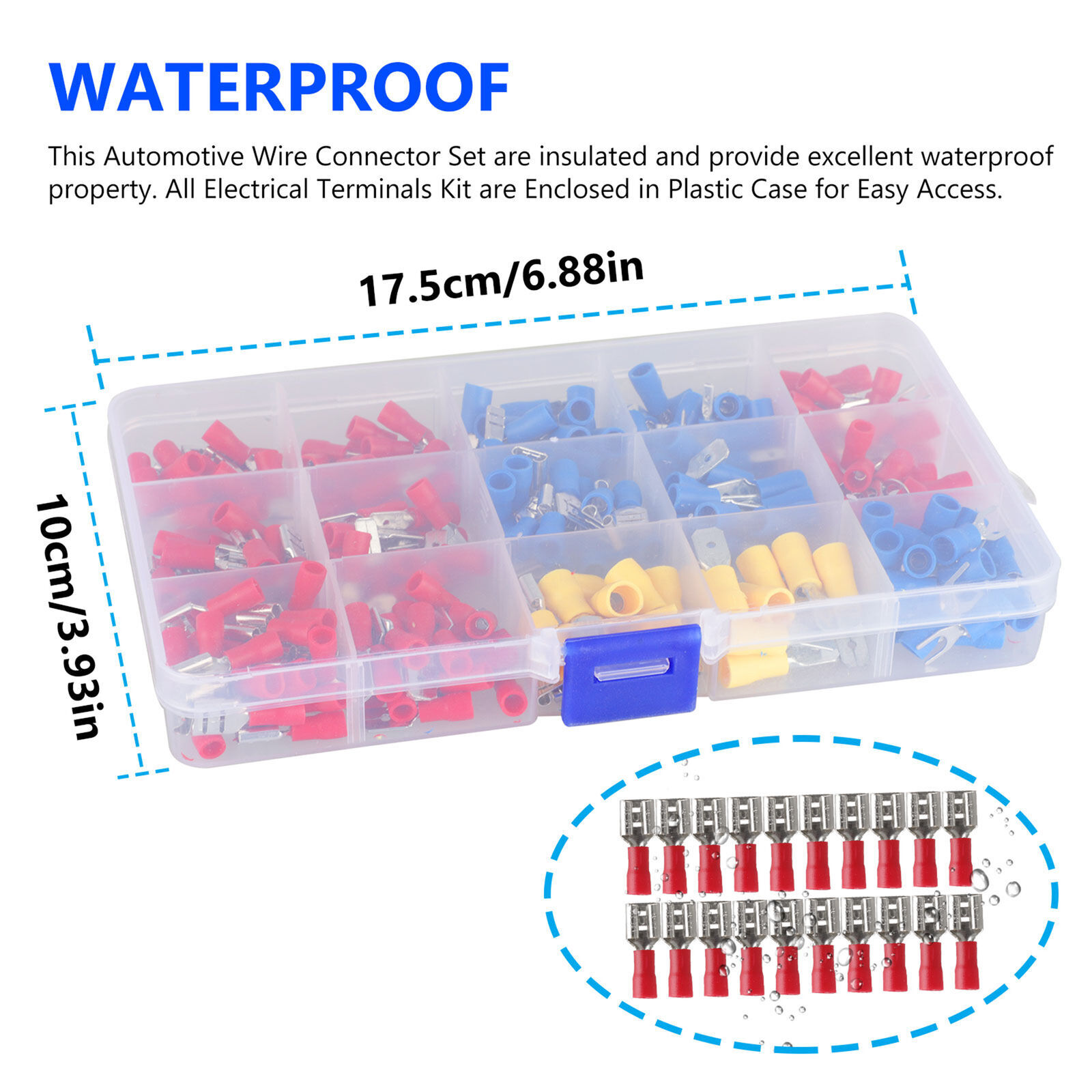 280PCS Assorted Crimp Spade Terminal Insulated Electrical Wire Connector Kit Set