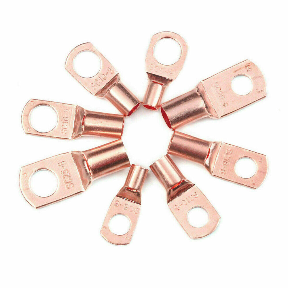 140/280PCS Copper Wire Lugs Battery Cable Ends Terminal Connectors