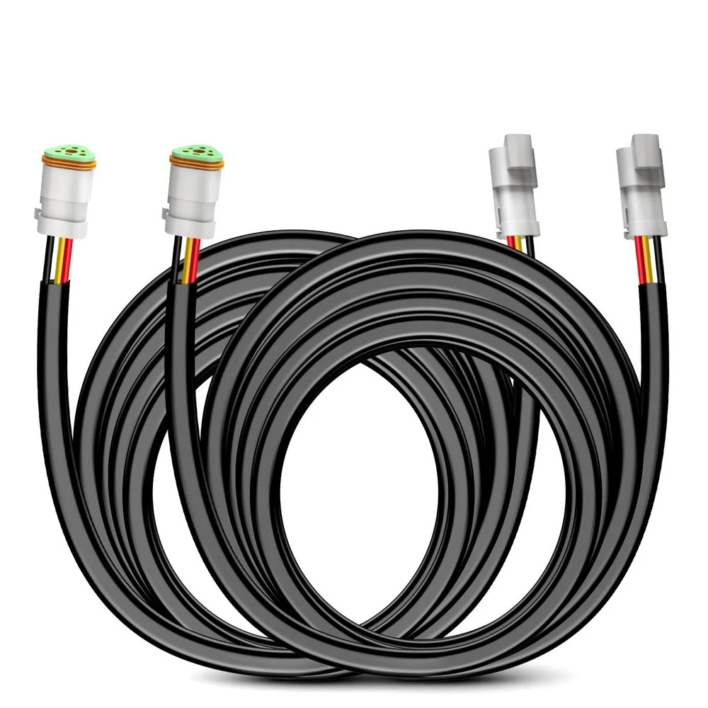 Nilight 2 PCS 16 AWG 10 Feet 3 Pin DT Connector Wiring Harness Extension Kit