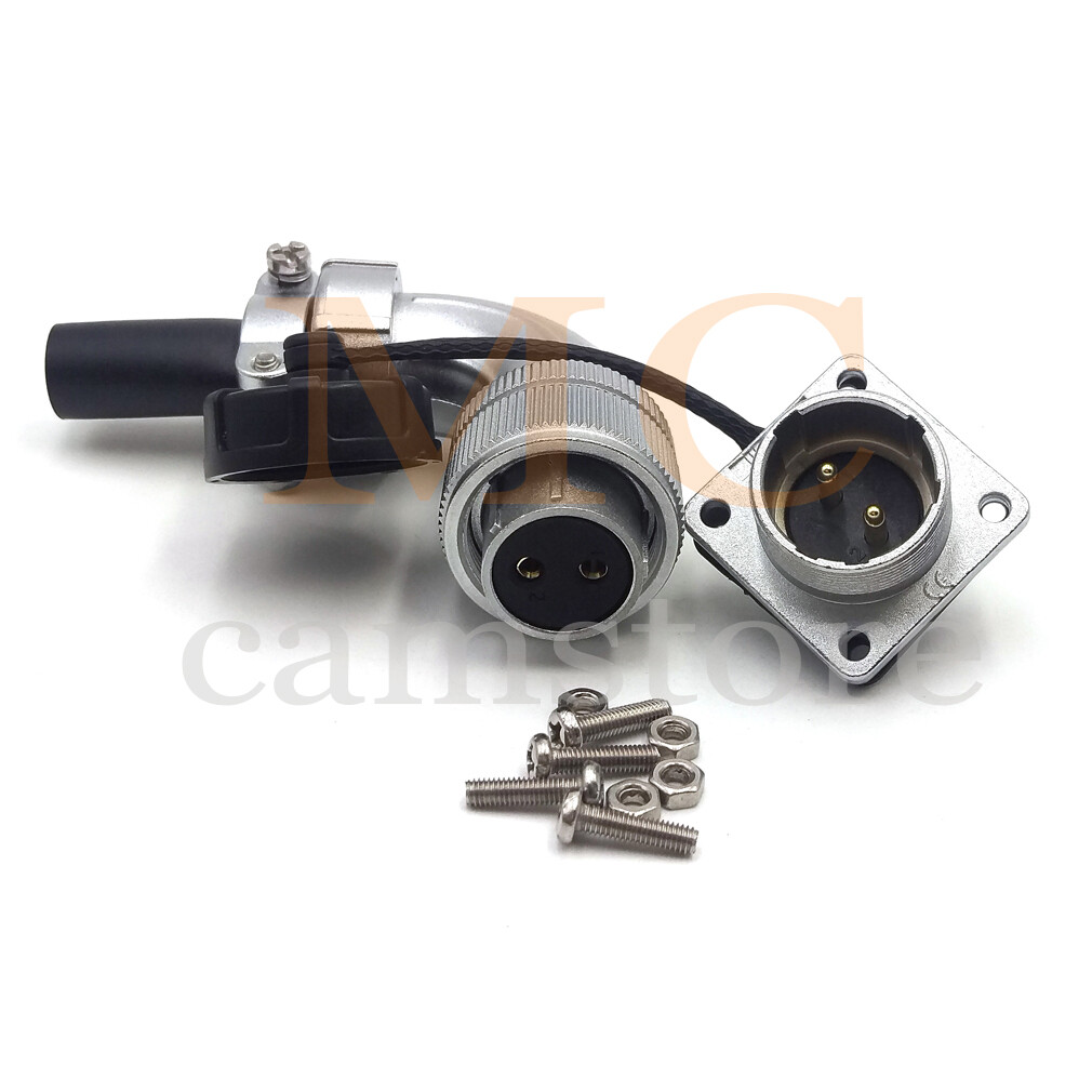 WEIPU WS20 25A 2Pin Angle Plug Panel Socket Aviation Connectors