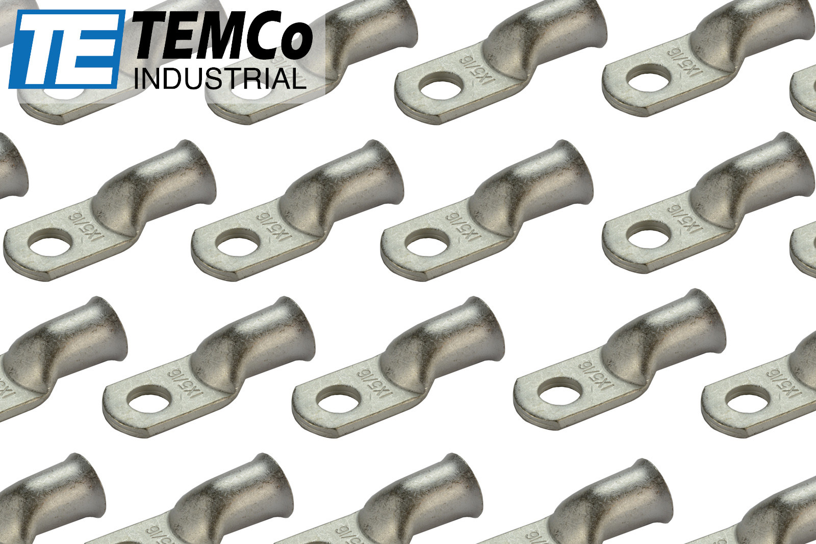 25 Lot 1 AWG 5/16″ Hole Ring Terminal Lug Tin Plated Copper Uninsulated Gauge